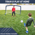 Gosports Team Tone 6 Ft X 4 Ft Portable Soccer Goal For Kids - Pop Up Net For Backyard - Navy