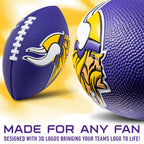 Franklin Sports Nfl Team Foam Footballs - Soft Foam Youth Mini Footballs For All Nfl Teams - Kids Junior 8.5'' Football + Air Pu