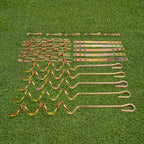 Sportspower Msc-5672 Deluxe Corkscrew 5-Piece Metal Ground Anchor Hardware Kit For Swing Sets And Trampoline - Gold