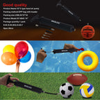 (2 Pack) Skoloo 10 '' Portable Hand Air Ball Pump Inflator Kit With Needle, Nozzle, Extension Hose For Soccer Basketball Footbal