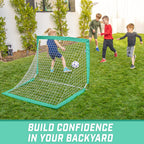 Gosports Team Tone 4 Ft X 3 Ft Portable Soccer Goal For Kids - Pop Up Net For Backyard - Turquoise
