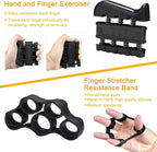 Grip Trainer Kit: Adjustable Hand Gripper,Finger/Hand Exercisers,Stress Ball & Forearm Ring for Muscle Build & Injury Rcvry