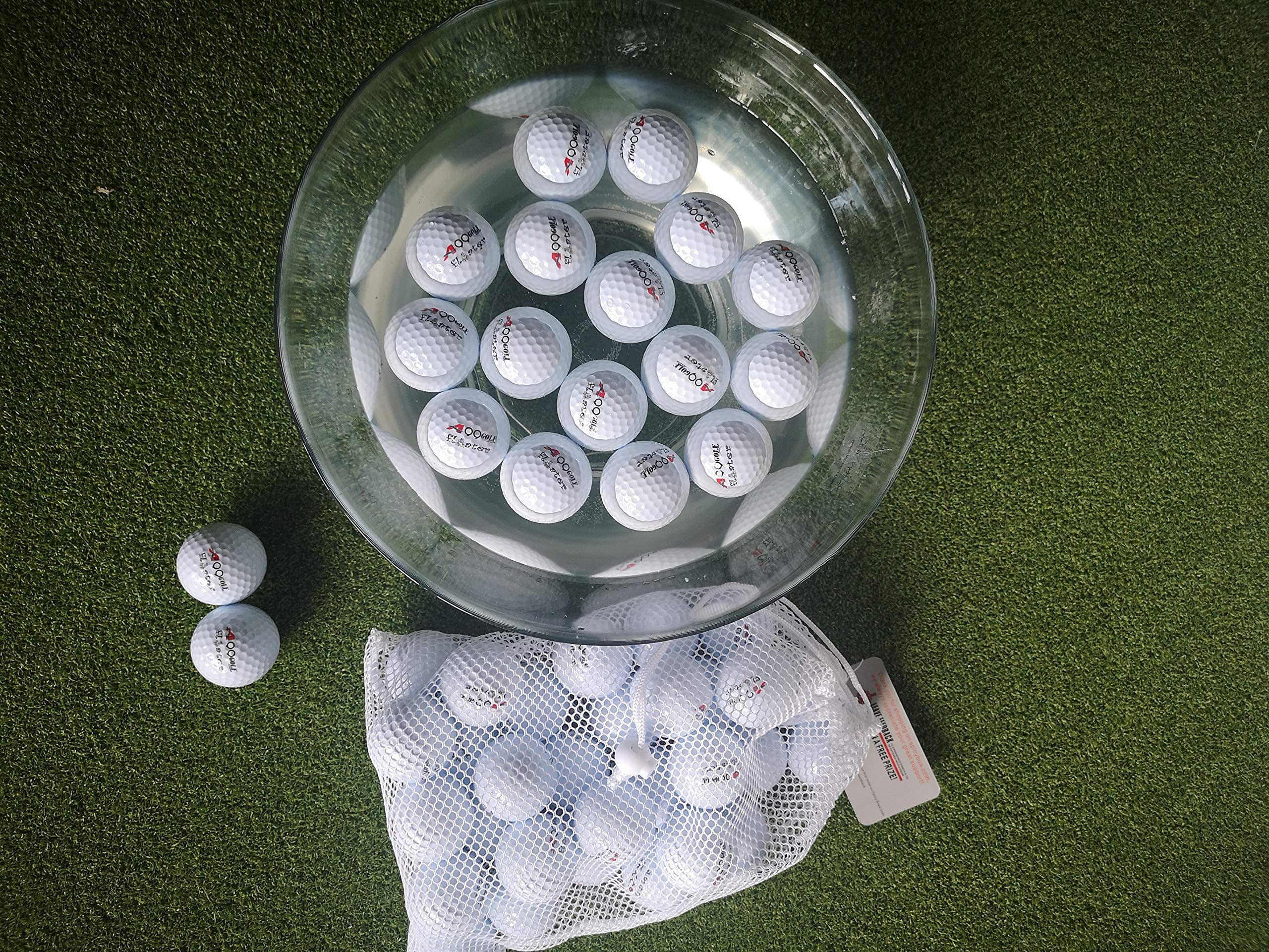 A99 Golf Floating Balls Floater Practice Aid Water Golf Range Pool Pond Balls Water Fun With Golf W/Carry Bag (White 48Pcs)