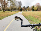 Hafny New Handlebar Bike Mirror, Hd,Blast-Resistant, Glass Lens, Reflector (Hf-M903Ls-Fr05 (Bar End Fitting Left Side, Silver Gl