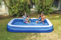 Giant Inflatable Kiddie Pool - Family And Kids Inflatable Rectangular Pool - 10 Feet Long (120'' X 72'' X 20'')