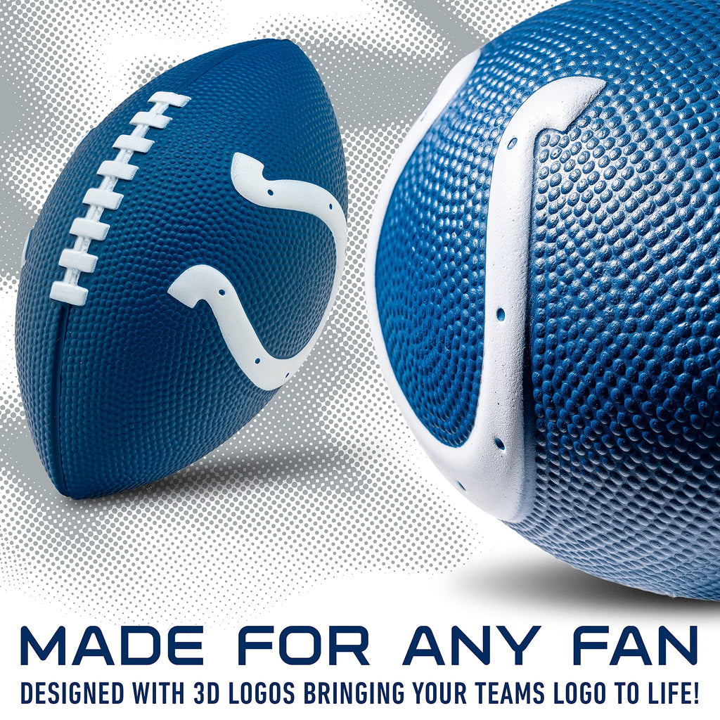 Franklin Sports Nfl Indianapolis Colts Football - Kids Foam Football - Soft Football - Mini Size - Perfect For Gameday - 8.5'' 3