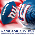Franklin Sports Nfl New York Giants Football - Kids Foam Football - Soft Football - Mini Size - Perfect For Gameday - 8.5'' 3D L