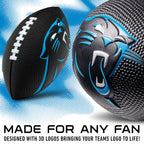 Franklin Sports Nfl Carolina Panthers Football - Kids Foam Football - Soft Football - Mini Size - Perfect For Gameday - 8.5'' 3D