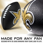 Franklin Sports Nfl New Orleans Saints Football - Kids Foam Football - Soft Football - Mini Size - Perfect For Gameday - 8.5'' 3