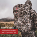 Badlands Rain Cover For Hunting Packs, Blaze, Large