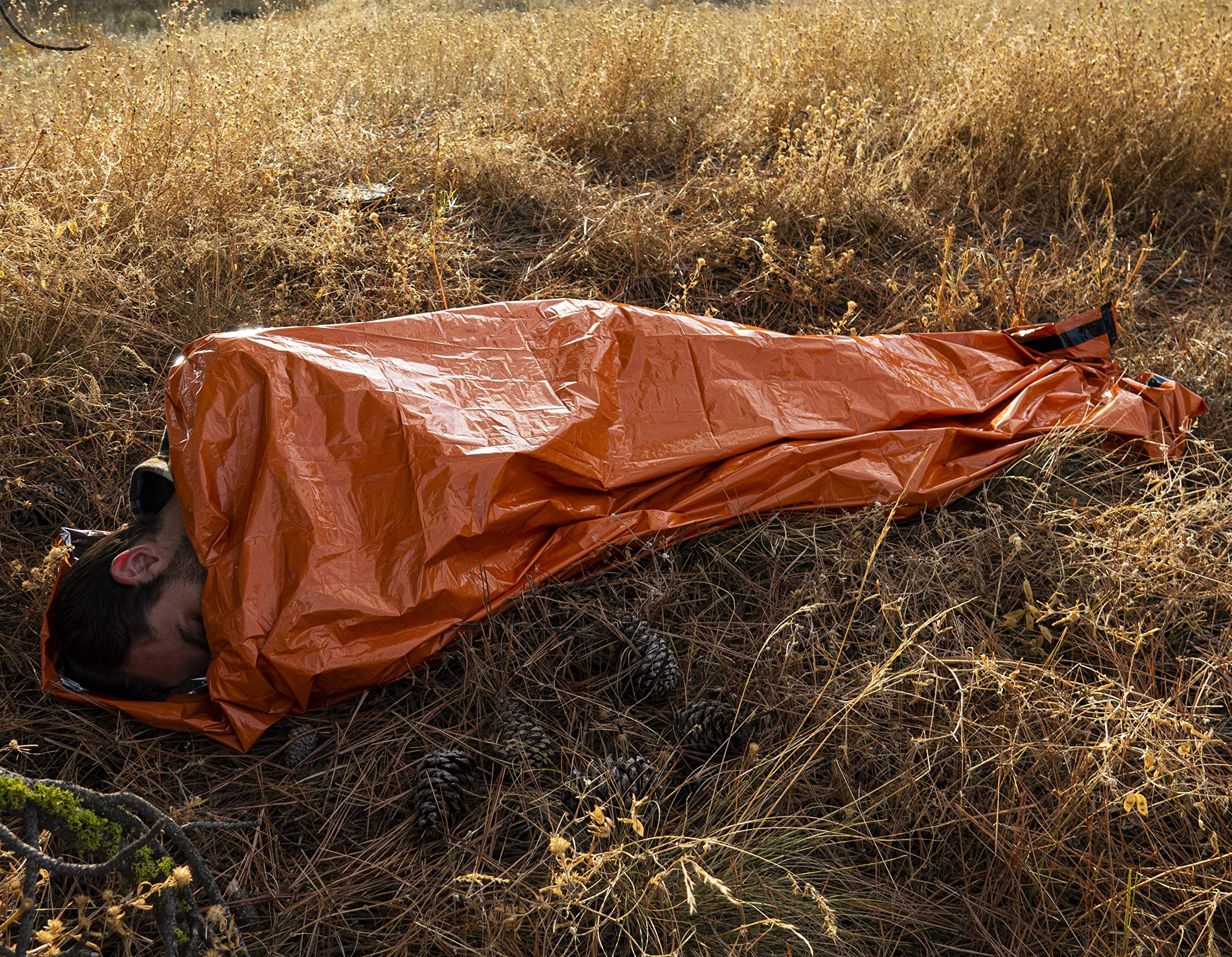 Mekkapro Sos Emergency Thermal Bivy Sleeping Bag With Survival Whistle, Survival Bivvy Sack, Mylar Emergency Blanket