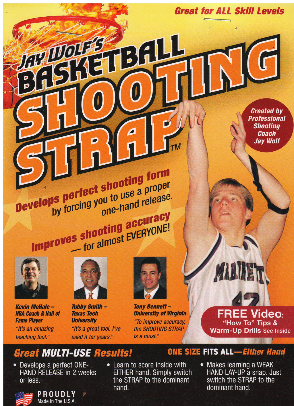 Jay Wolfs Basketball Shooting Strap Training Aid