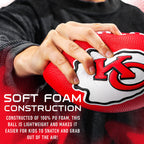 Franklin Sports Nfl Kansas City Chiefs Football - Kids Foam Football - Soft Football - Mini Size - Perfect For Gameday - 8.5'' 3