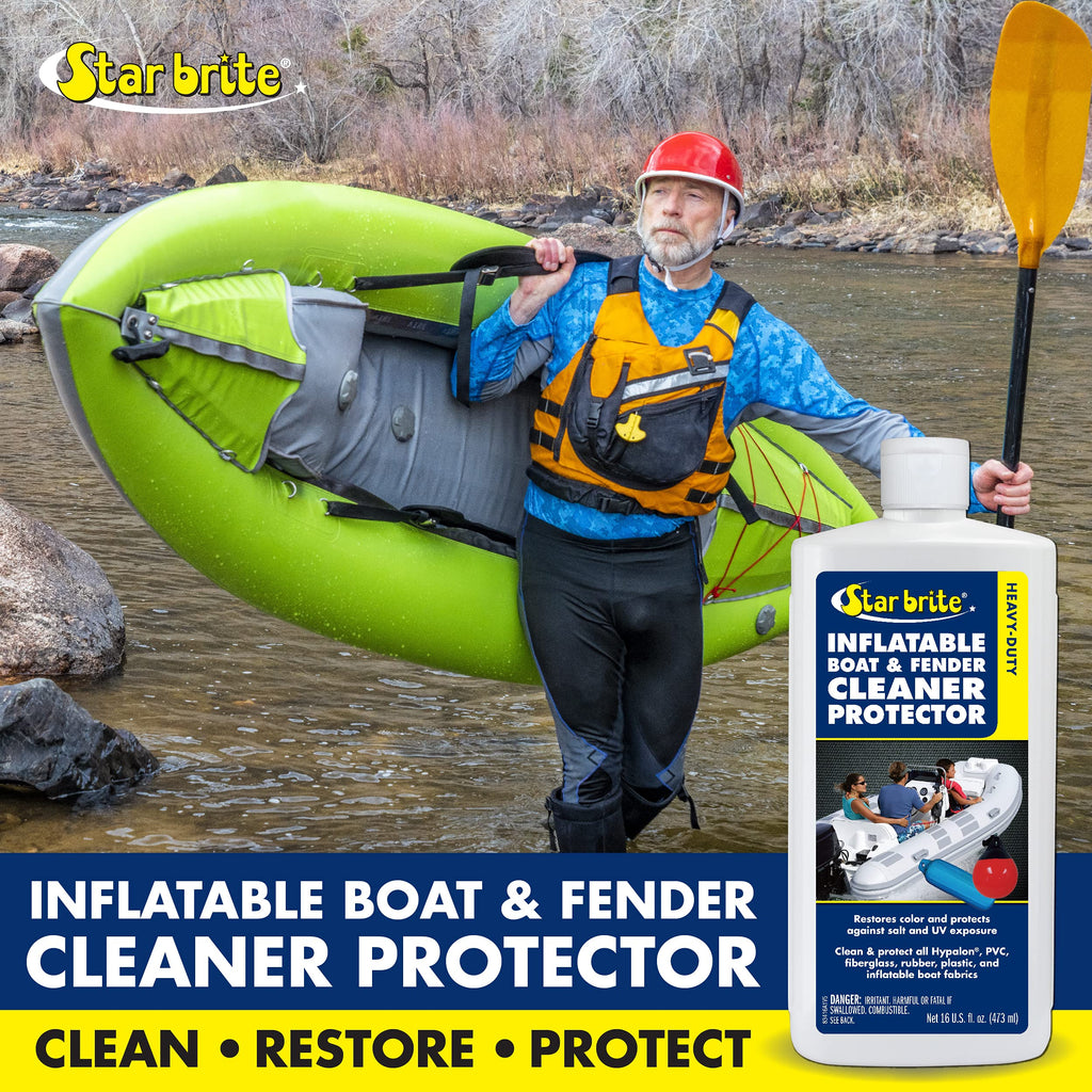 Star Brite Heavy-Duty Inflatable Boat & Fender Cleaner & Protector - Revitalize And Protect Pvc, Hypalon, Neoprene, Rubber, Plas