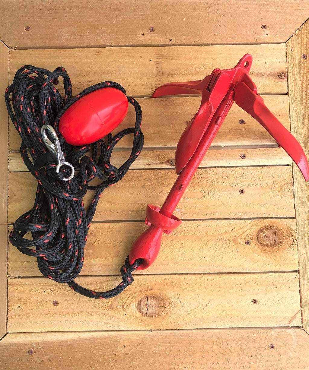 Airhead Complete Grapnel Anchor System , Black , 3.5 Lbs, 25' Rope, A-2