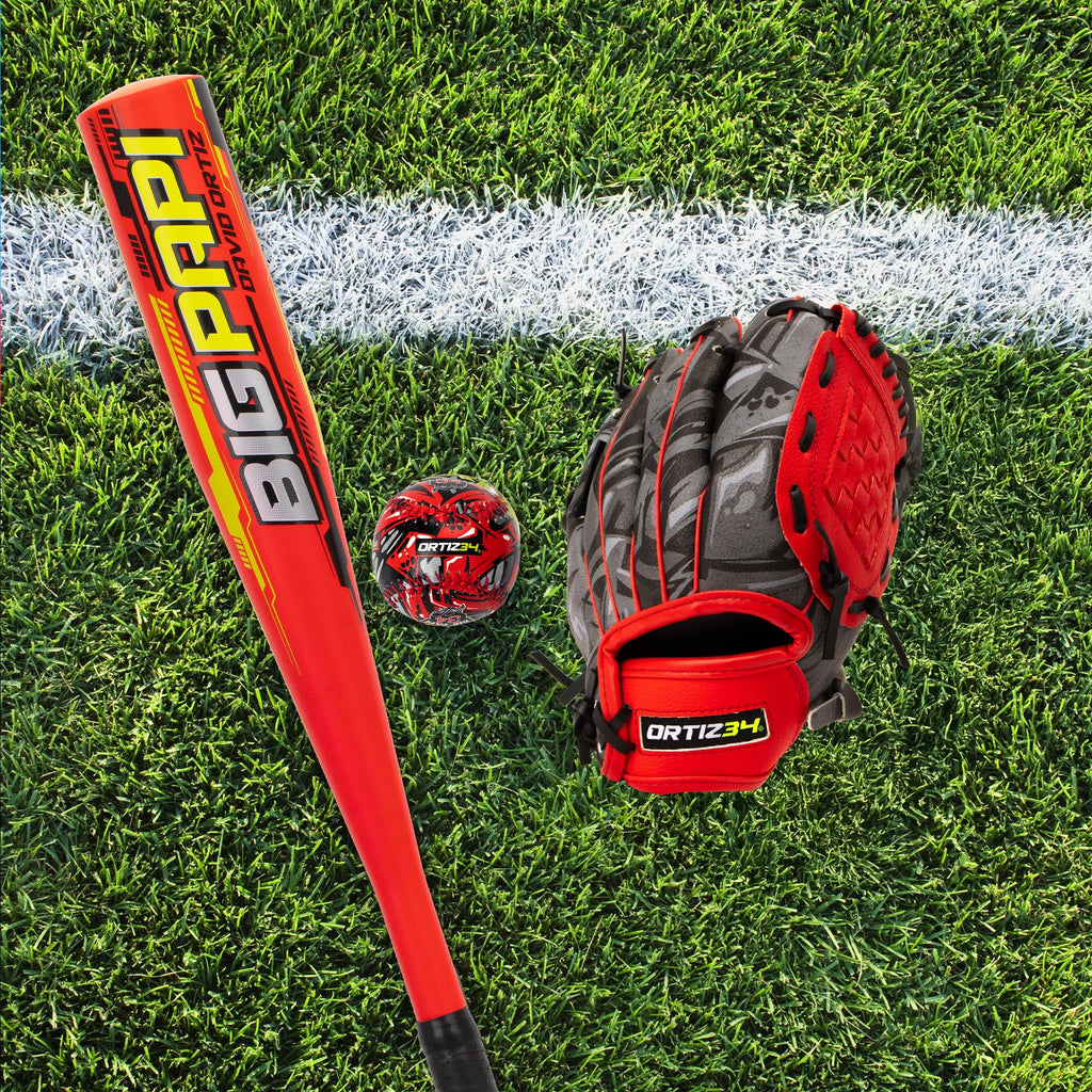 Youth T-Ball Set, 25    Signature Aluminum T-Ball Bat with -10 Drop, Foam Core T-Ball, 9    Lightweight Youth Glove, Vibrant Gra