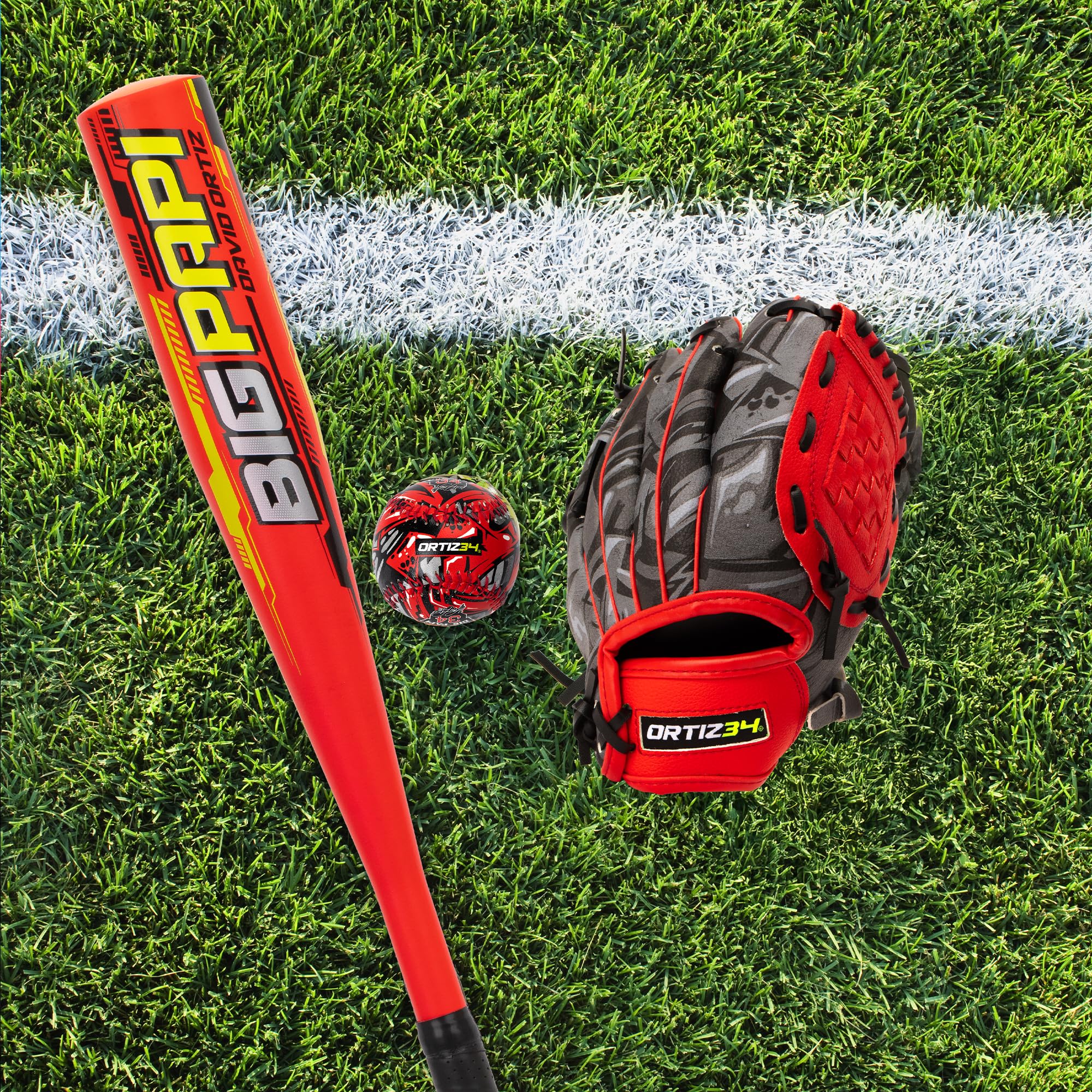 Youth T-Ball Set, 25    Signature Aluminum T-Ball Bat with -10 Drop, Foam Core T-Ball, 9    Lightweight Youth Glove, Vibrant Gra