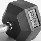 Xmark 380 Lb Rubber Encased Exercise & Fitness Hex Dumbbell Set, Dumbbell Set And Heavy Duty Dumbbell Rack, 10 To 50 Lb Hex Dumb