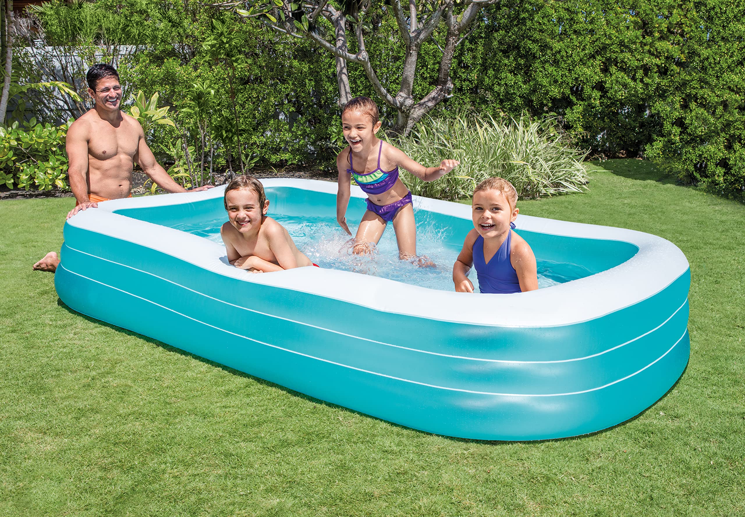 Intex 58484Ep Swim Center Inflatable Family Pool: 277 Gallon Capacity - 120'' X 72'' X 22'' - Blue