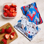Cool Coolers By Fit & Fresh 2 Pack Soft Ice, Flexible Stretch Nylon Reusable Ice Packs For Lunch Boxes & Coolers, Happy Dogs