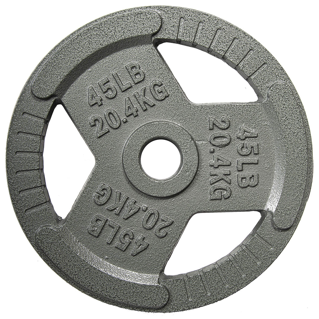 Fitvids Cast Iron Plate Weight Plate For Strength Training And Weightlifting, 2-Inch Center, 45Lb (Single)