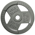 Fitvids Cast Iron Plate Weight Plate For Strength Training And Weightlifting, 2-Inch Center, 45Lb (Single)