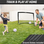 Gosports Team Tone 4 Ft X 3 Ft Portable Soccer Goal For Kids - Pop Up Net For Backyard - Black