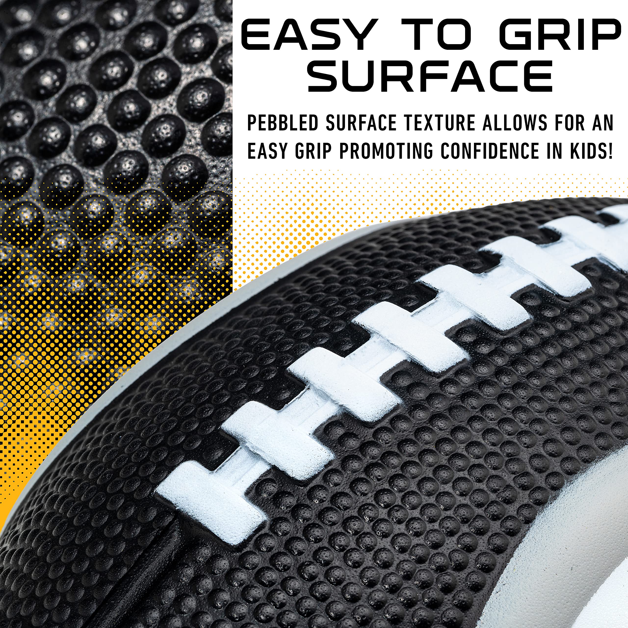 Franklin Sports Nfl Pittsburgh Steelers Football - Kids Foam Football - Soft Football - Mini Size - Perfect For Gameday - 8.5''