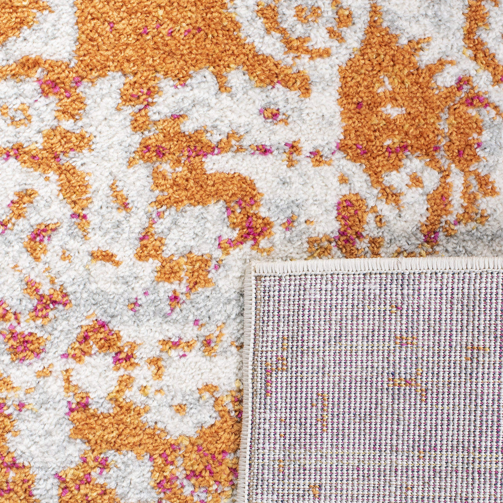 Safavieh Madison Collection 11 X 15 Orangeivory Mad603P Oriental Snowflake Medallion Distressed Non-Shedding Living Room Dining