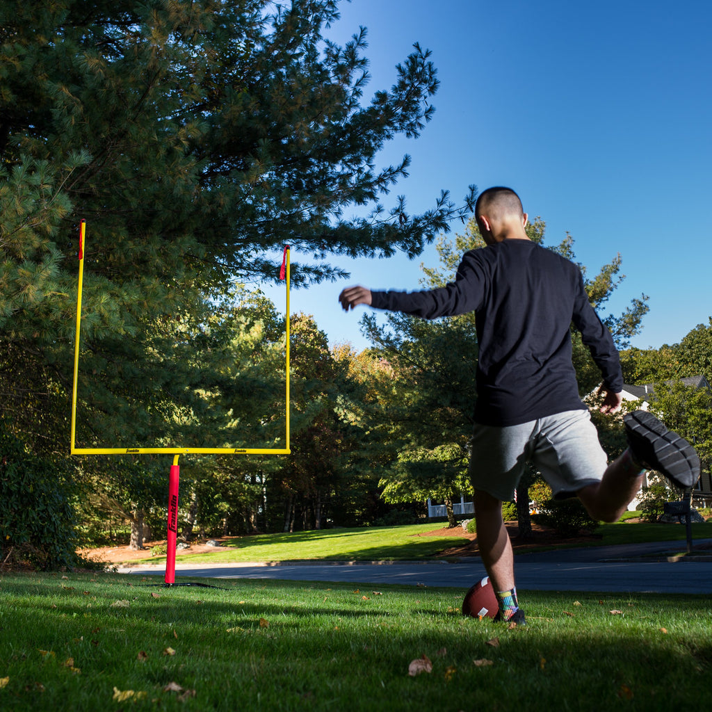 Franklin Sports Authentic Steel Football Goal Post 8.5' X 5.5' - Post For Kids - Football Goal Post Set - Kicking Field Goals -