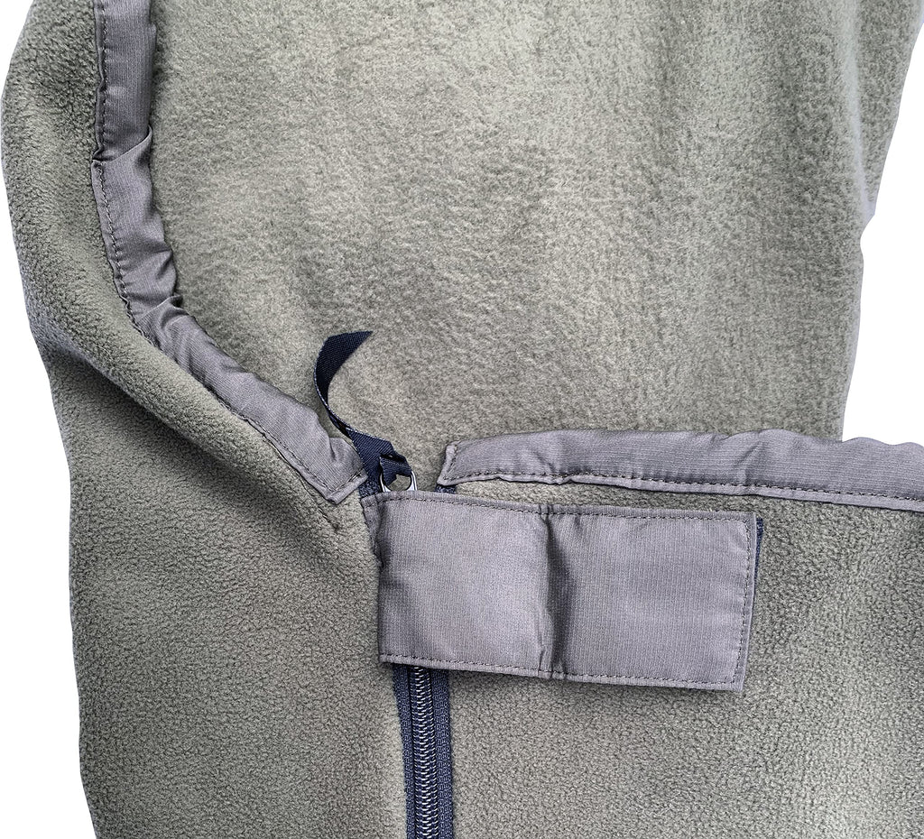 Snugpak Fleece Sleeping Bag Liner With Full Length Side Zipper, Polyester Fleece, Warm Thermal Insulation, Olive