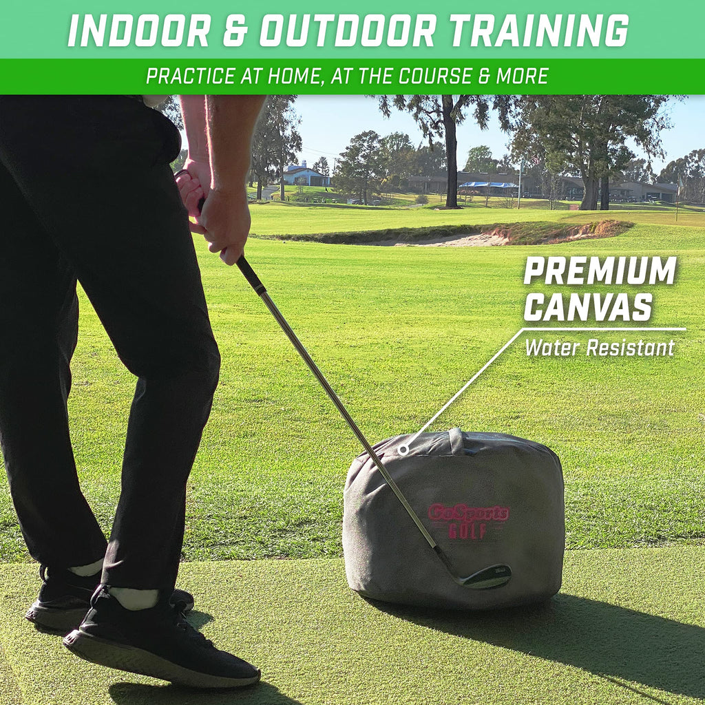 Gosports Fillable Golf Swing Bag, Impact Position Trainer - Master Proper Club And Hand Position At Impact, Great For All Skill