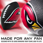 Franklin Sports Nfl Arizona Cardinals Football - Kids Foam Football - Soft Football - Mini Size - Perfect For Gameday - 8.5'' 3D