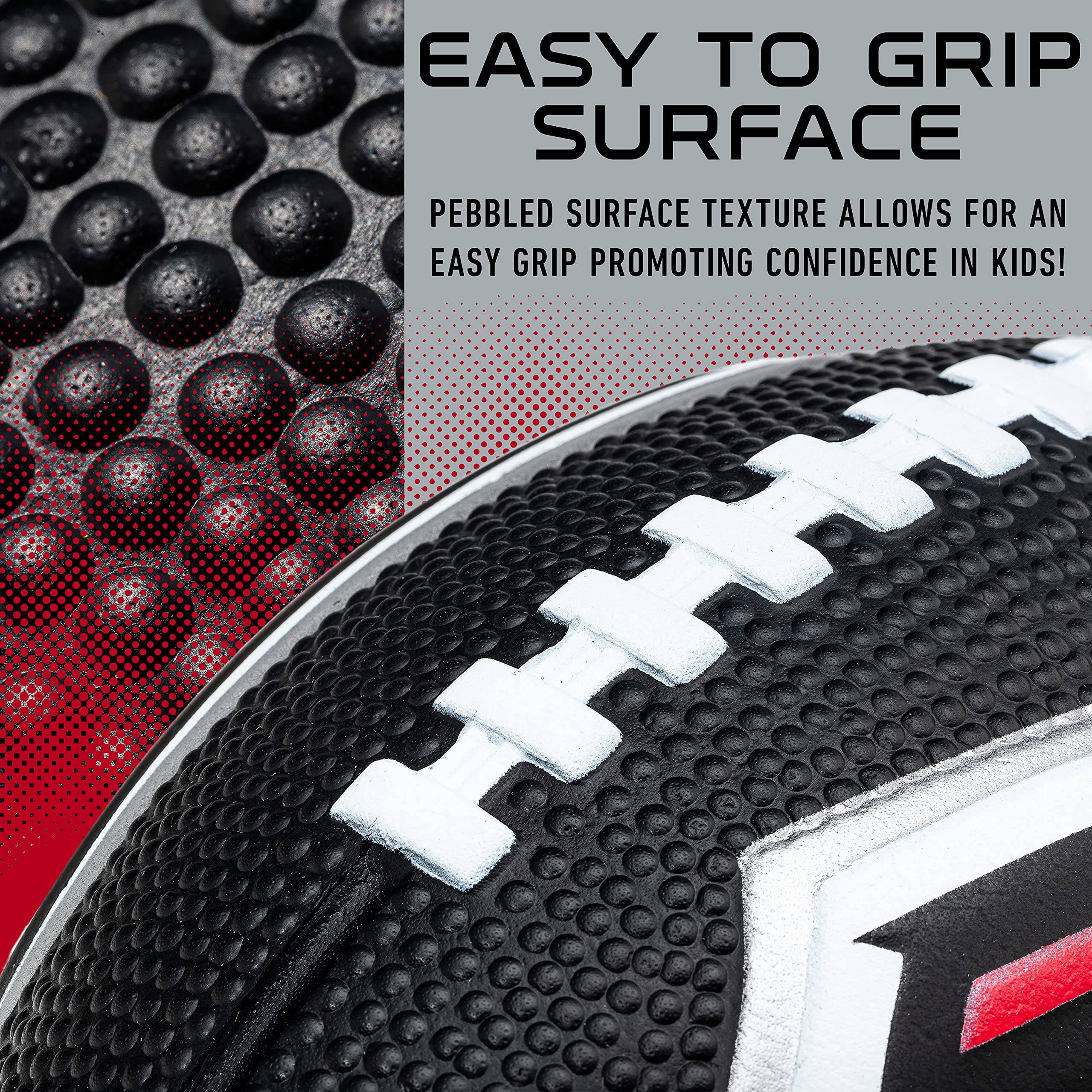 Franklin Sports Nfl Atlanta Falcons Football - Kids Foam Football - Soft Football - Mini Size - Perfect For Gameday - 8.5'' 3D L