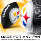 Franklin Sports Nfl Pittsburgh Steelers Football - Kids Foam Football - Soft Football - Mini Size - Perfect For Gameday - 8.5''