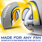 Franklin Sports Nfl Los Angeles Rams Football - Kids Foam Football - Soft Football - Mini Size - Perfect For Gameday - 8.5'' 3D