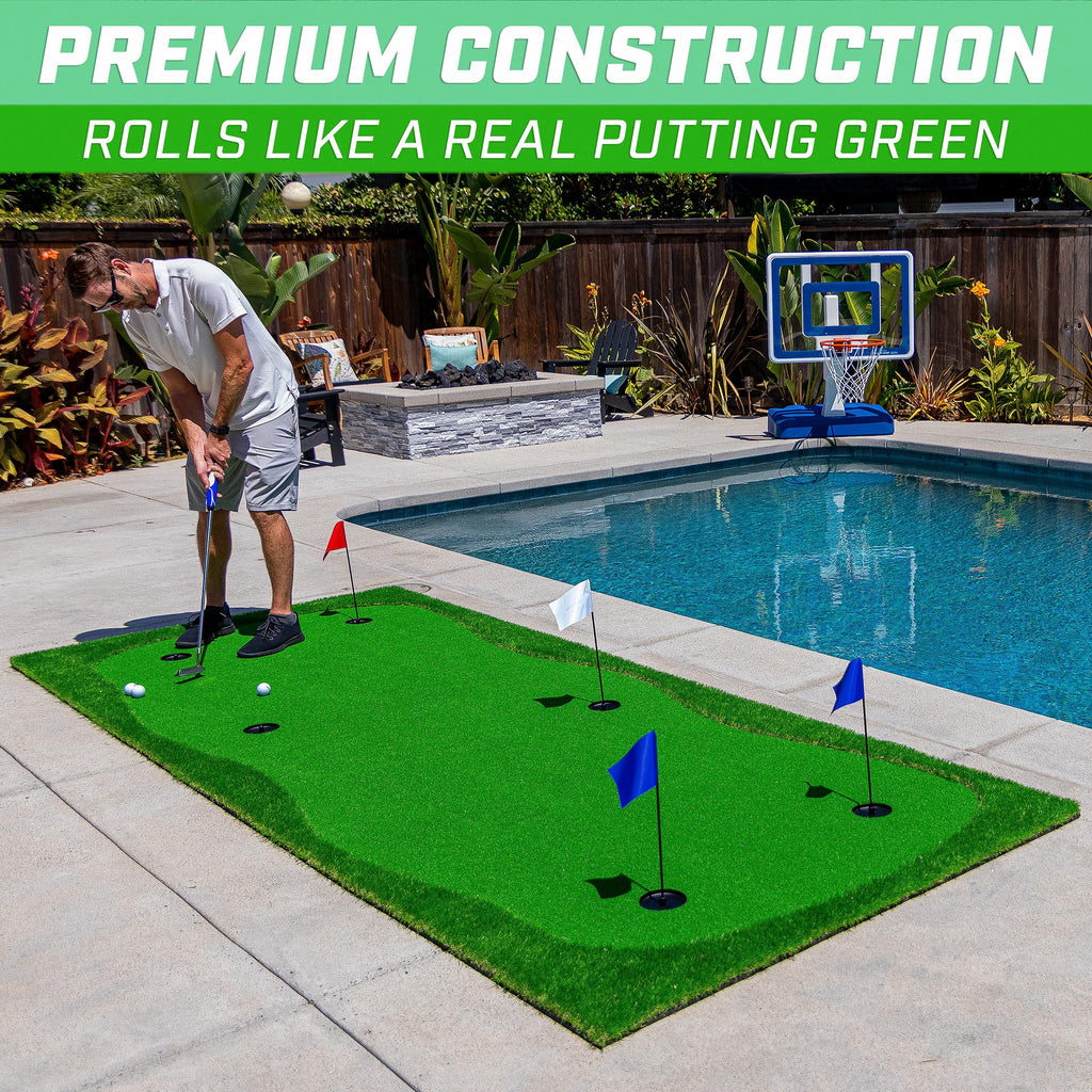 Gosports Golf Putting Green For Indoor & Outdoor Putting Practice - Choose 10Ft X 5Ft Or 12Ft X 5Ft