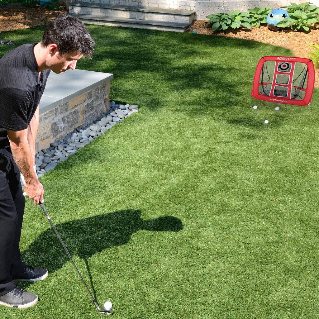 Rukket Pop Up Golf Chipping Net  Outdoor/Indoor Golfing Target Accessories And Backyard Practice Swing Game With 12 Foam Trainin