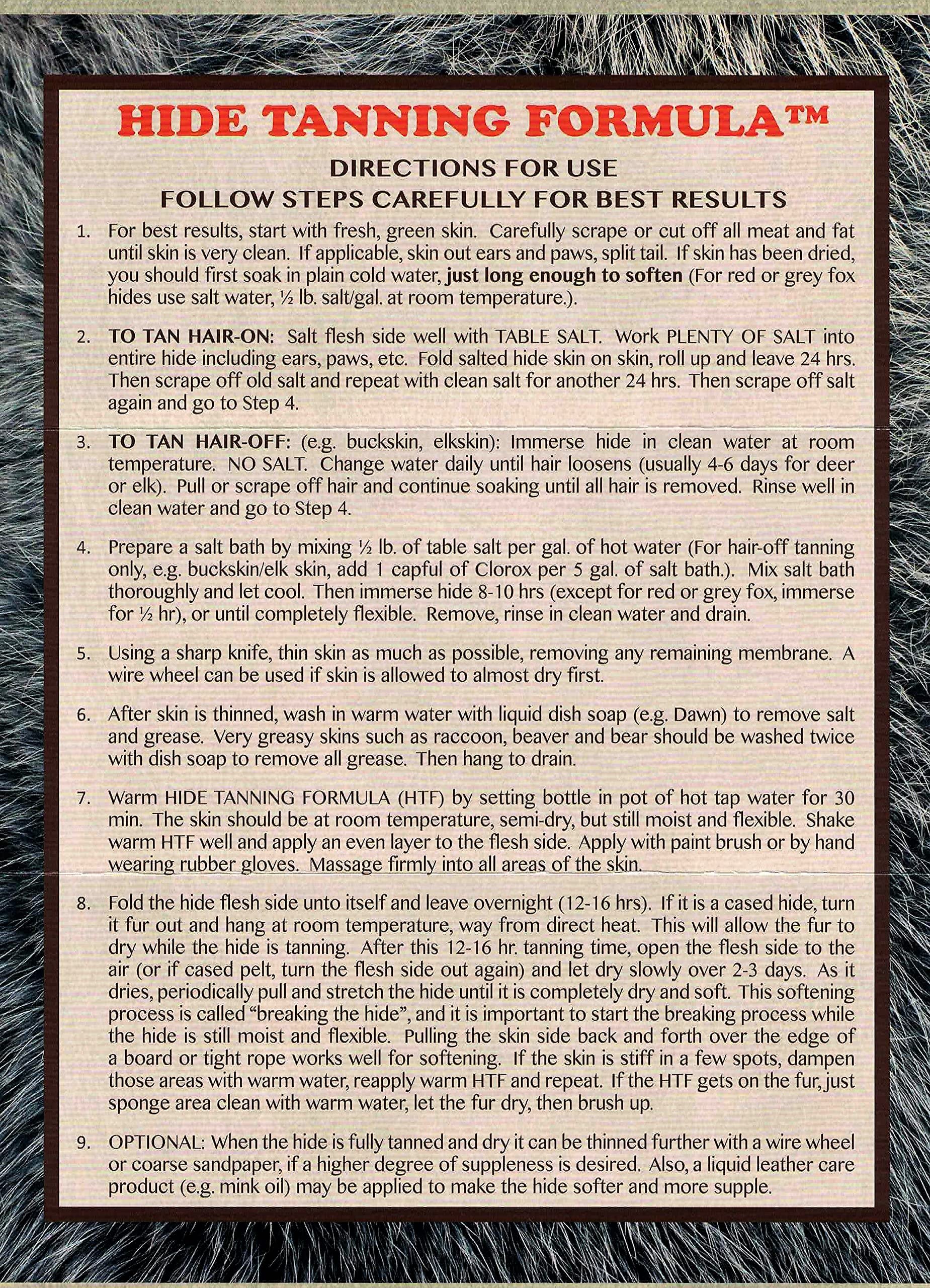 Deer Hunters & Trappers Hide & Fur Tanning Formula (2)
