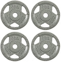 Fitvids Cast Iron Plate Weight Plate For Strength Training And Weightlifting, 1-Inch Center, 2.5Lb (Set Of 4)