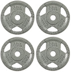 Fitvids Cast Iron Plate Weight Plate For Strength Training And Weightlifting, 1-Inch Center, 2.5Lb (Set Of 4)