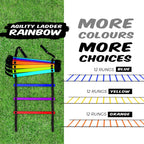 Yes4All Agility Ladder Speed Training Equipment - Speed Ladder For Kids And Adults With Carry Bag - 12 Rungs, Rainbow