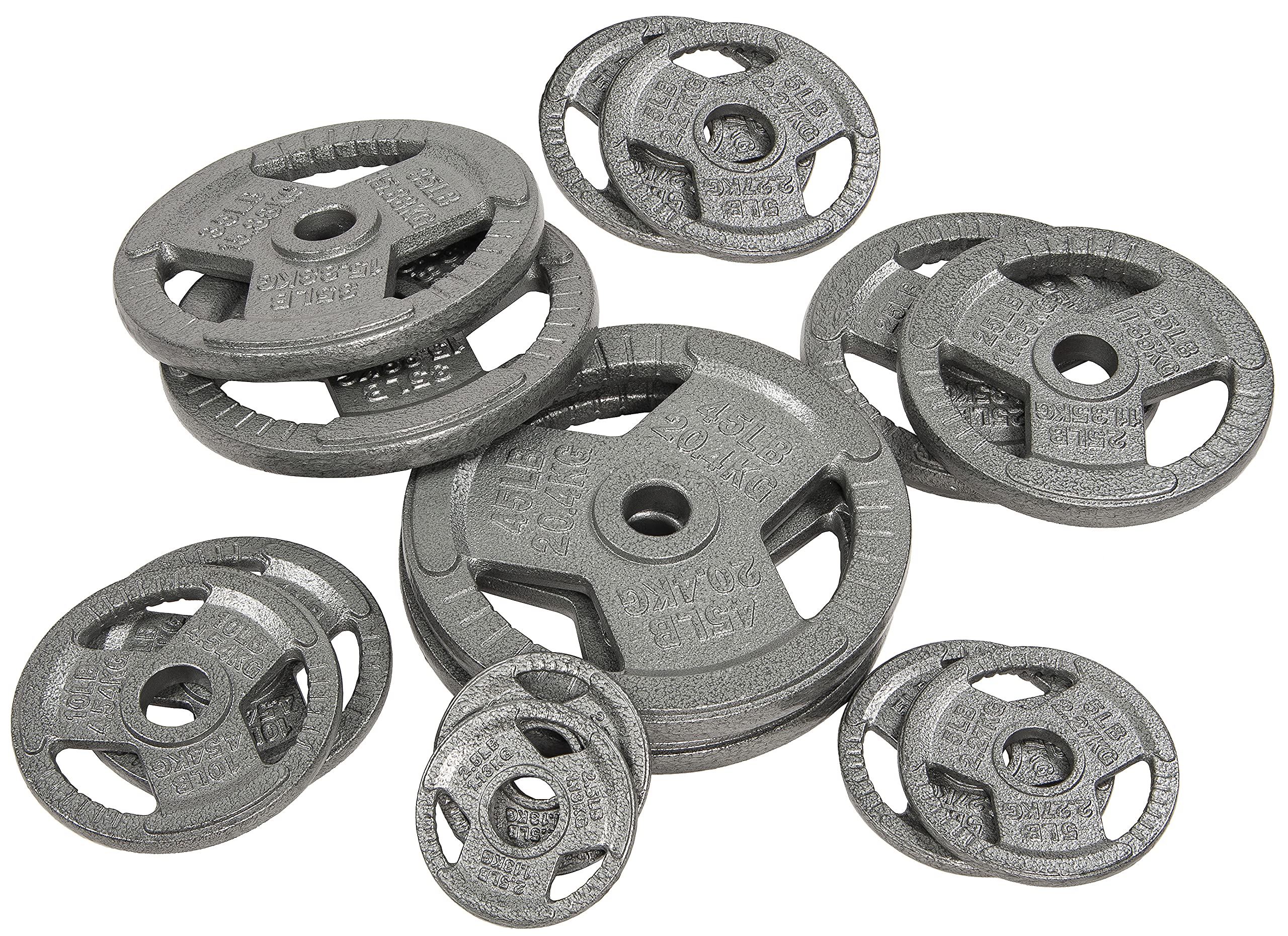 Fitvids Cast Iron Plate Weight Plate For Strength Training And Weightlifting, 2-Inch Center, 35Lb (Set Of 2)