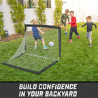 Gosports Team Tone 4 Ft X 3 Ft Portable Soccer Goal For Kids - Pop Up Net For Backyard - Black