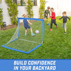 Gosports Team Tone 4 Ft X 3 Ft Portable Soccer Goal For Kids - Pop Up Net For Backyard - Royal Blue