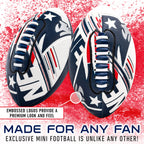 Franklin Sports Nfl New England Patriots Football - Youth Mini Football - 8.5'' Junior Size Ball - Spacelace Easy Grip Texture-