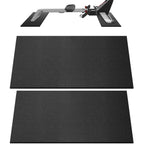 Crostice Double Mat Compatible With Peloton Bike, Row & Concept 2 Rowing Machine, Thickness 6Mm, Bike Trainer Accessories, 11.8X