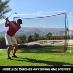 Gosports 10 Ft X 7 Ft Golf Practice Hitting Net - Personal Driving Range For Indoor Or Outdoor Practice