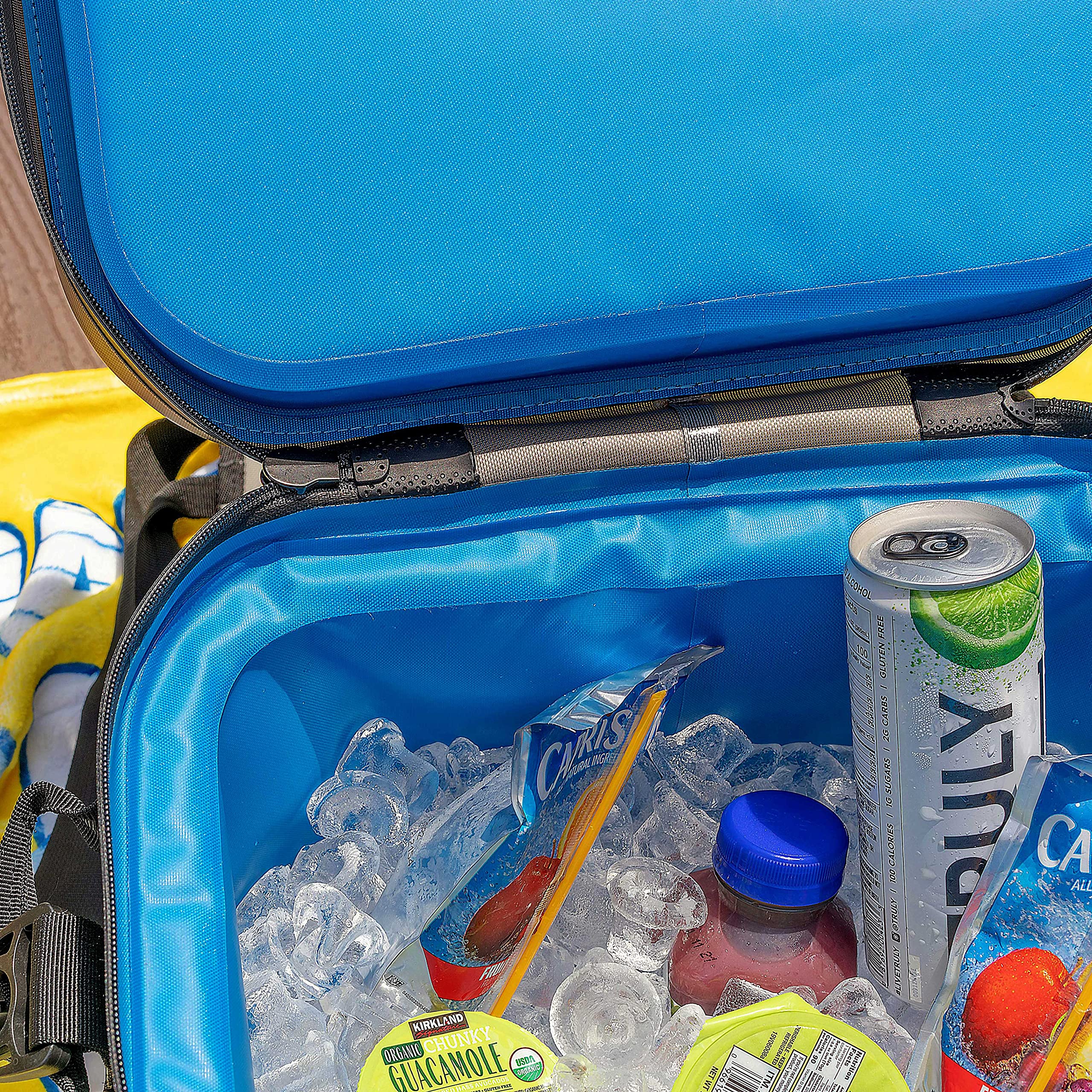 New Wave Swim Buoy 20 Can Soft Cooler Bag, Gray, Vinyl, Leakproof, Insulated, Overbuilt