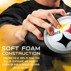 Franklin Sports Nfl Pittsburgh Steelers Football - Kids Foam Football - Soft Football - Mini Size - Perfect For Gameday - 8.5''